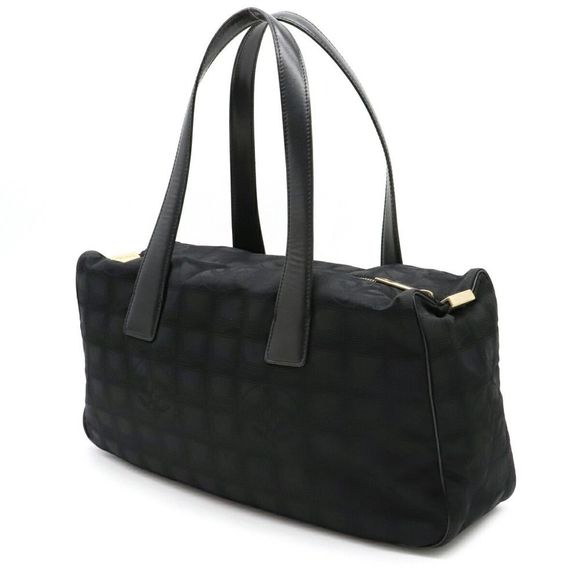 Chanel Shoulder Bag Shawl Mini Boston Nylon Leather Black - Picture 2 of 7